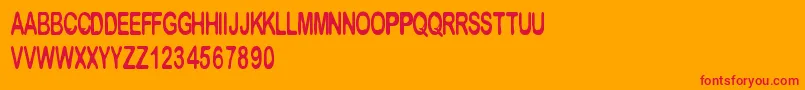 Cfmetropolis Font – Red Fonts on Orange Background