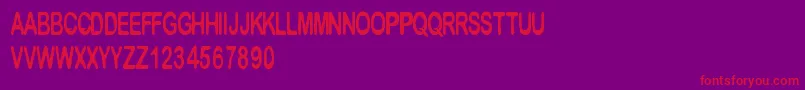 Cfmetropolis Font – Red Fonts on Purple Background