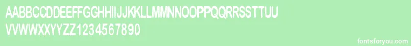 Cfmetropolis Font – White Fonts on Green Background