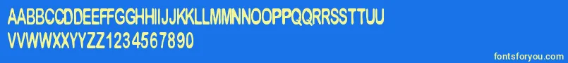 Cfmetropolis Font – Yellow Fonts on Blue Background