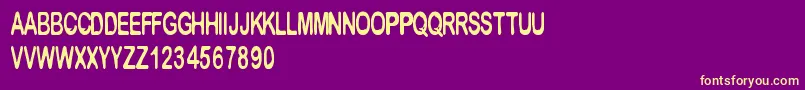 Cfmetropolis Font – Yellow Fonts on Purple Background