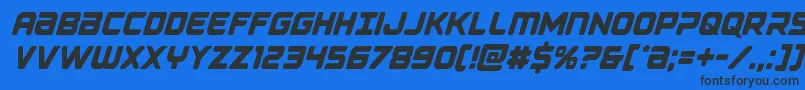 Falconpunchcond Font – Black Fonts on Blue Background