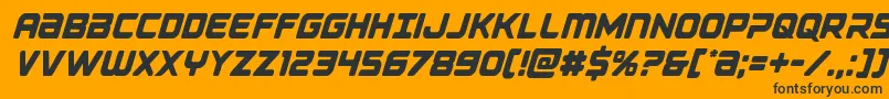 Falconpunchcond Font – Black Fonts on Orange Background