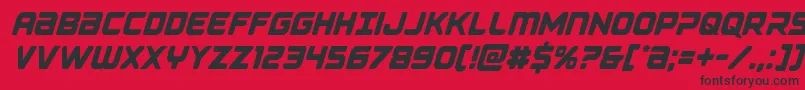 フォントFalconpunchcond – 赤い背景に黒い文字