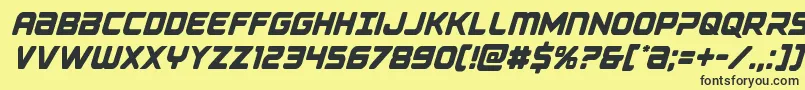 Falconpunchcond Font – Black Fonts on Yellow Background