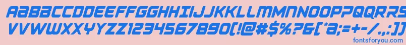 Falconpunchcond Font – Blue Fonts on Pink Background