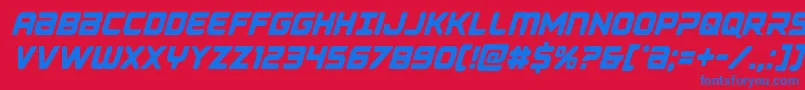 Falconpunchcond Font – Blue Fonts on Red Background