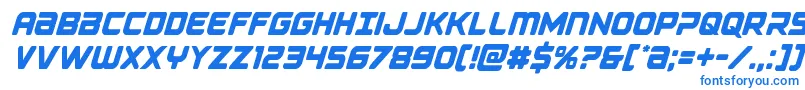 Falconpunchcond Font – Blue Fonts on White Background