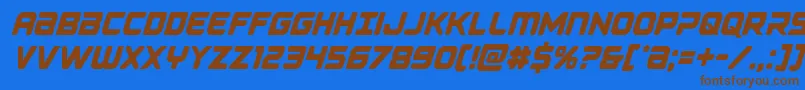Falconpunchcond Font – Brown Fonts on Blue Background