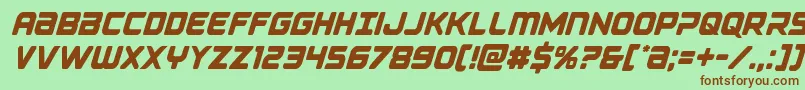 Falconpunchcond Font – Brown Fonts on Green Background