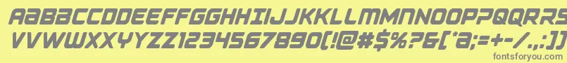 Falconpunchcond Font – Gray Fonts on Yellow Background