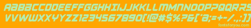 Falconpunchcond Font – Green Fonts on Orange Background