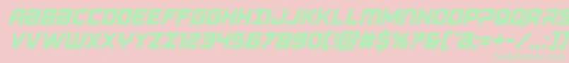 Falconpunchcond Font – Green Fonts on Pink Background