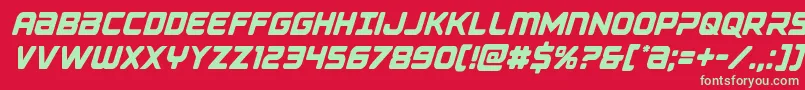 Falconpunchcond Font – Green Fonts on Red Background