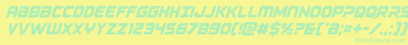 Falconpunchcond Font – Green Fonts on Yellow Background
