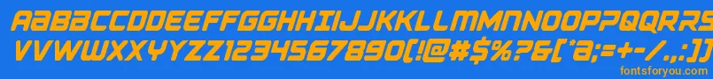 Falconpunchcond Font – Orange Fonts on Blue Background