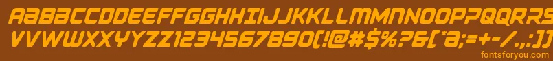 Falconpunchcond Font – Orange Fonts on Brown Background