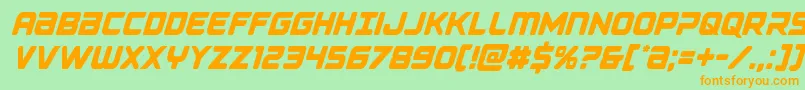 Falconpunchcond Font – Orange Fonts on Green Background