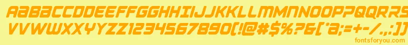 Falconpunchcond Font – Orange Fonts on Yellow Background