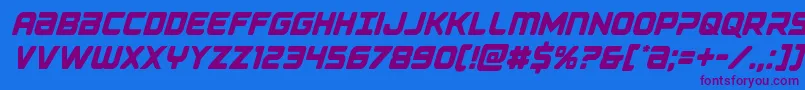 Falconpunchcond Font – Purple Fonts on Blue Background