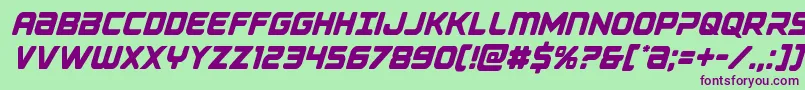 Falconpunchcond Font – Purple Fonts on Green Background