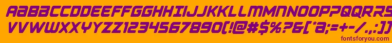 Falconpunchcond Font – Purple Fonts on Orange Background