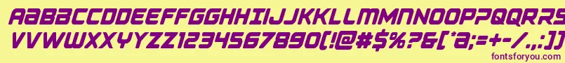 Falconpunchcond Font – Purple Fonts on Yellow Background