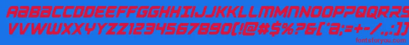 Falconpunchcond Font – Red Fonts on Blue Background