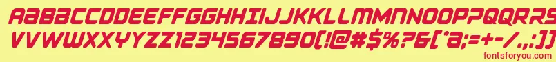 Falconpunchcond Font – Red Fonts on Yellow Background