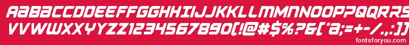 フォントFalconpunchcond – 赤い背景に白い文字