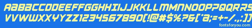 Falconpunchcond Font – Yellow Fonts on Blue Background