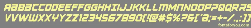 Falconpunchcond Font – Yellow Fonts on Gray Background