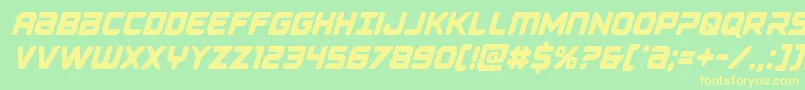 Falconpunchcond Font – Yellow Fonts on Green Background