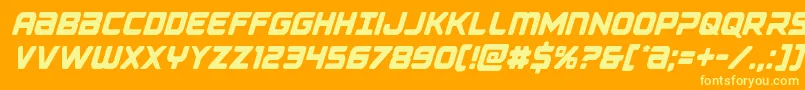 Falconpunchcond Font – Yellow Fonts on Orange Background