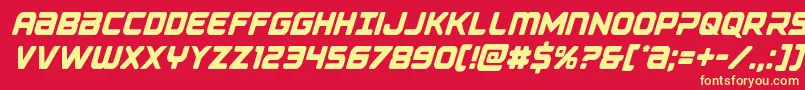 Falconpunchcond Font – Yellow Fonts on Red Background
