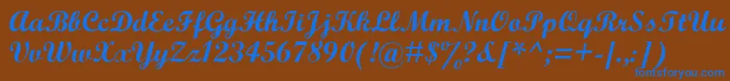 Wrexham Font – Blue Fonts on Brown Background