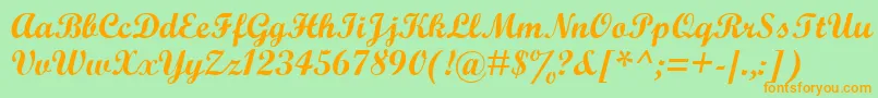 Wrexham Font – Orange Fonts on Green Background