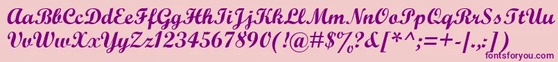 Wrexham Font – Purple Fonts on Pink Background