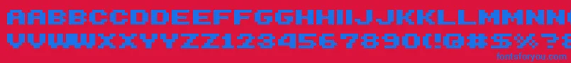 Sg14 Font – Blue Fonts on Red Background