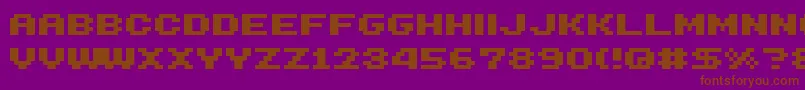 Sg14 Font – Brown Fonts on Purple Background