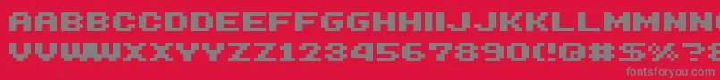 Sg14 Font – Gray Fonts on Red Background