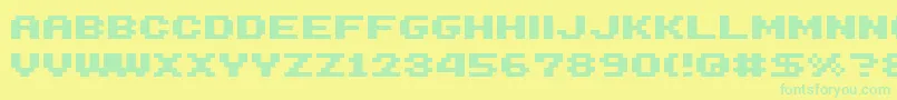 Sg14 Font – Green Fonts on Yellow Background