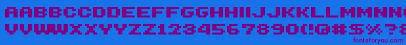 Sg14 Font – Purple Fonts on Blue Background