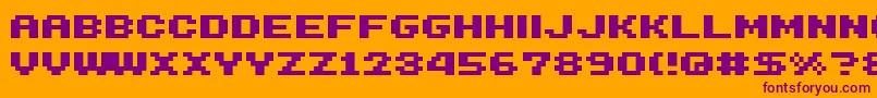 Sg14 Font – Purple Fonts on Orange Background