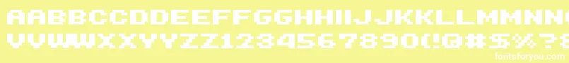 Sg14 Font – White Fonts on Yellow Background