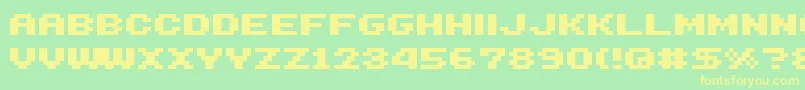 Sg14 Font – Yellow Fonts on Green Background