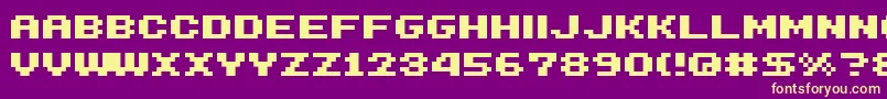 Sg14 Font – Yellow Fonts on Purple Background