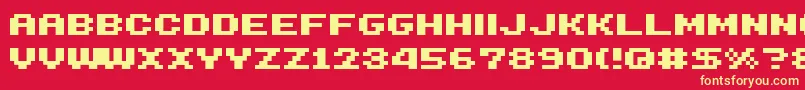 Sg14 Font – Yellow Fonts on Red Background