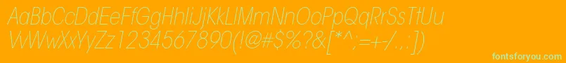 ItcavantgardestdXltcnobl Font – Green Fonts on Orange Background