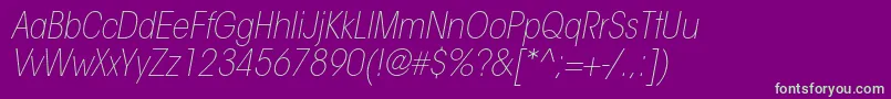 ItcavantgardestdXltcnobl Font – Green Fonts on Purple Background